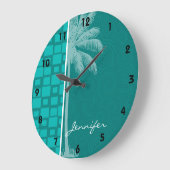 熱帯ターコイズ広場 ラージ壁時計 (傾斜)