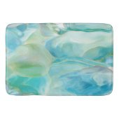 熱帯ターコイズ抽象芸術ジェムストーン沿岸 バスマット (正面)