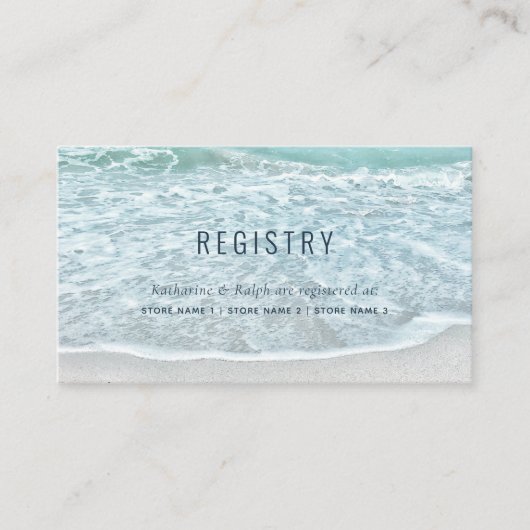 熱帯ターコイズ海ギフト登録簿 エンクロージャーカード (正面)