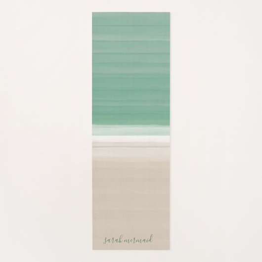 熱帯ターコイズ海ビーチ名ヨガマット ヨガマット (正面)