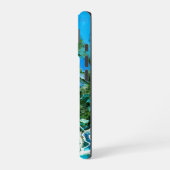 熱帯ターコイズ海ブルー&海藻グリーン iPhone 16ケース (左側面)