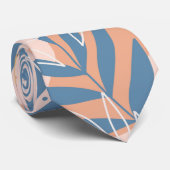 熱帯ダスティブルーハワイアン模様 ネクタイ (ロール)