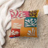 熱帯ツタの花を持つ抽象芸術 クッション (ブランケット)