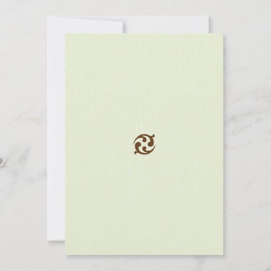 熱帯ティール（緑がかった色）の景色のビーチ結婚式の招待状 招待状 (裏面)