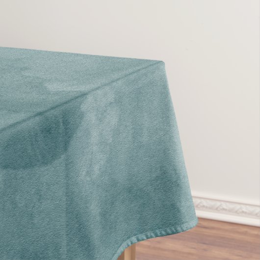 熱帯ティール（緑がかった色）の青の水彩画 テーブルクロス (インサイチュ)