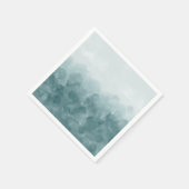 熱帯ティール（緑がかった色）ブルーウォーター色 スタンダードカクテルナプキン (角)