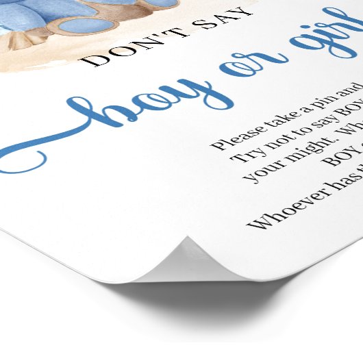 熱帯テディベアのパンパBOYやGIRLと言わない ポスター (角)