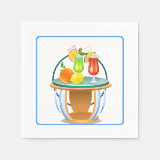 熱帯テーブル スタンダードカクテルナプキン (正面)