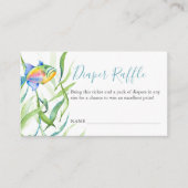 熱帯テーマおむつラッフル招待状囲い エンクロージャーカード (正面)