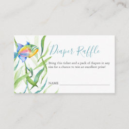 熱帯テーマおむつラッフル招待状囲い エンクロージャーカード