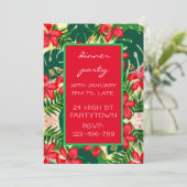 熱帯テーマパターンデザインパーティーテーマ 招待状 (スタンド正面)