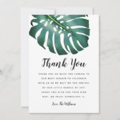 熱帯テーマベイビーシャワーグリーン サンキューカード (正面)
