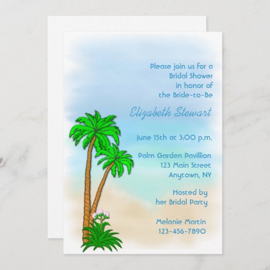 熱帯テーマ招待状 招待状 (正面/裏面)
