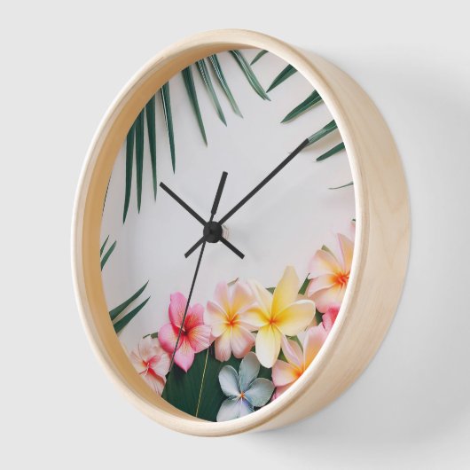熱帯テーマ時計 壁時計 (傾斜)
