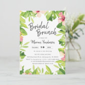 熱帯テーマ水カラーブライダルシャワーブランチ 招待状 (スタンド正面)