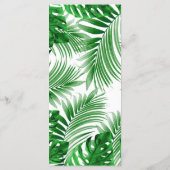 熱帯テーマ結婚のメニュー メニュー (裏面)