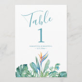 熱帯テーマ結婚の装飾 招待状 (裏面)