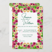 熱帯テーマ結婚式招待状 招待状 (正面/裏面)