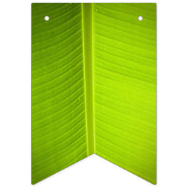 熱帯テーマ。バナナ葉の。 バンティングフラッグ