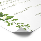 熱帯デザインとの婚姻証明書葉の ポスター (角)