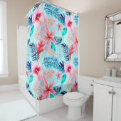 熱帯デジタル紙背景 シャワーカーテン (インサイチュ)