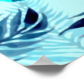 熱帯デジタル紙背景 ポスター (角)