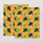 熱帯トゥーカンの鳥のシームレスなパターン (正面/裏面)