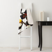 熱帯トゥーカンの鳥のヴィンテージパターン シェルパブランケット (インサイチュ)