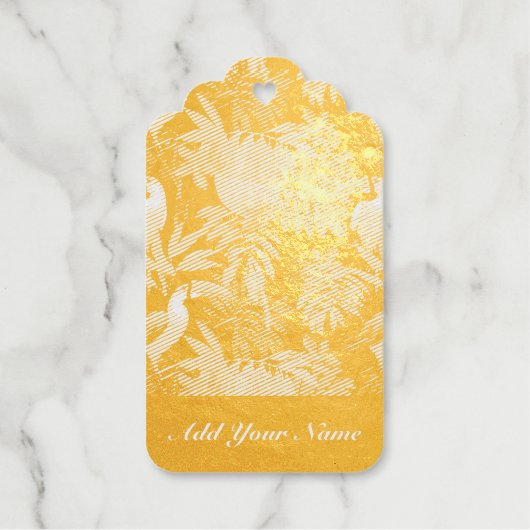 熱帯トゥーカン模様 ギフトタグ (正面)