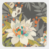 熱帯トワイライトの花 スクエアシール (正面)