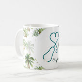 熱帯ナース開業医医モノグラムの学 コーヒーマグカップ (正面左)