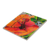 熱帯ネオンハイビスカスの花 タイル (側面)