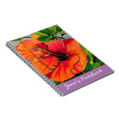 熱帯ネオンハイビスカス花 ノートブック (右側)