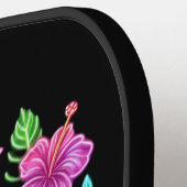 熱帯ネオンフラミンゴ ピックルボールラケット (左詳細)