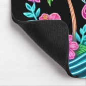 熱帯ネオンフラミンゴ マウスパッド (コーナー)