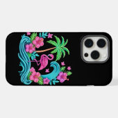 熱帯ネオンフラミンゴ iPhoneケース (裏面横)
