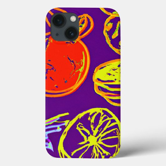 熱帯ネオンフルーツ柄 Case-Mate iPhoneケース (裏面)