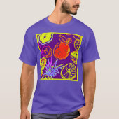 熱帯ネオンフルーツ柄 Tシャツ (正面)