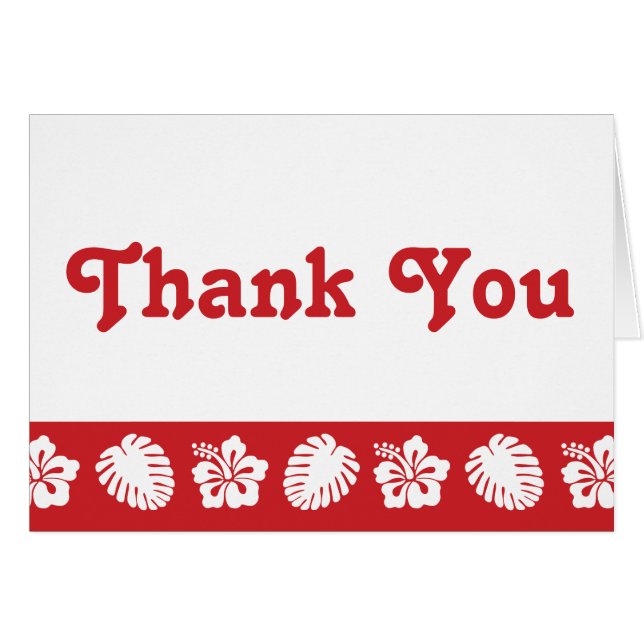 熱帯ハイビスカスさくらんぼサンキューカード (正面横)