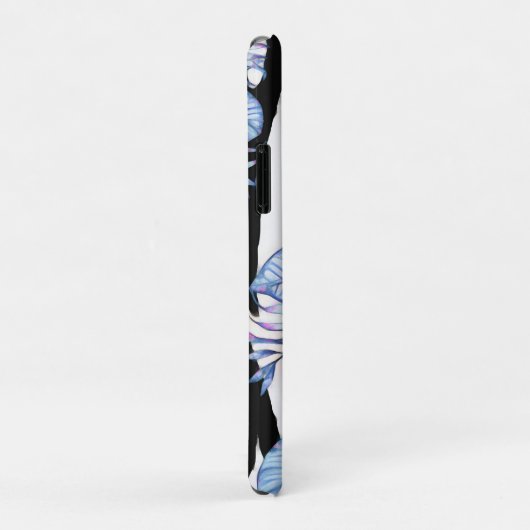 熱帯ハイビスカスとフラミンゴのゼブラパターン Case-Mate iPhoneケース (裏面/右)