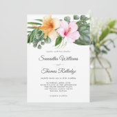 熱帯ハイビスカスと葉水の色フローラ 招待状 (スタンド正面)