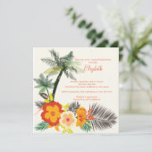 熱帯ハイビスカスによってはブライダルシャワーが開花します 招待状 (スタンド正面)