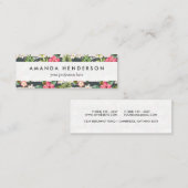 熱帯ハイビスカスによっては葉のストライプなパターンが開花します スキニー名刺 (正面/裏面)