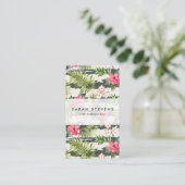 熱帯ハイビスカスによっては葉のストライプなパターンが開花します 名刺 (スタンド正面)