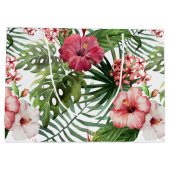 熱帯ハイビスカスによっては葉の群葉パターンが開花します ラージペーパーバッグ (裏面)