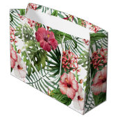 熱帯ハイビスカスによっては葉の群葉パターンが開花します ラージペーパーバッグ (裏面アングル)