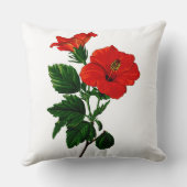 熱帯ハイビスカスによっては装飾の枕が家へ帰ります クッション (裏面)