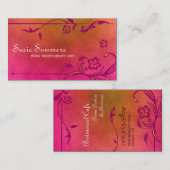 熱帯ハイビスカスのカフェの飲食業カード 名刺 (正面/裏面)