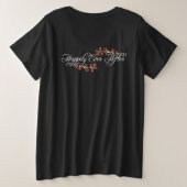 『熱帯ハイビスカスのシャツ』の結婚後で幸せに プラスサイズTシャツ (デザイン裏面)