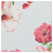 熱帯ハイビスカスのハワイの花のカスタマイズ可能 ファブリック (クローズアップ)